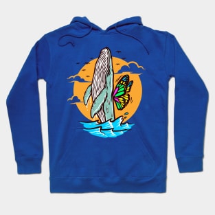 I want fly free whale Hoodie